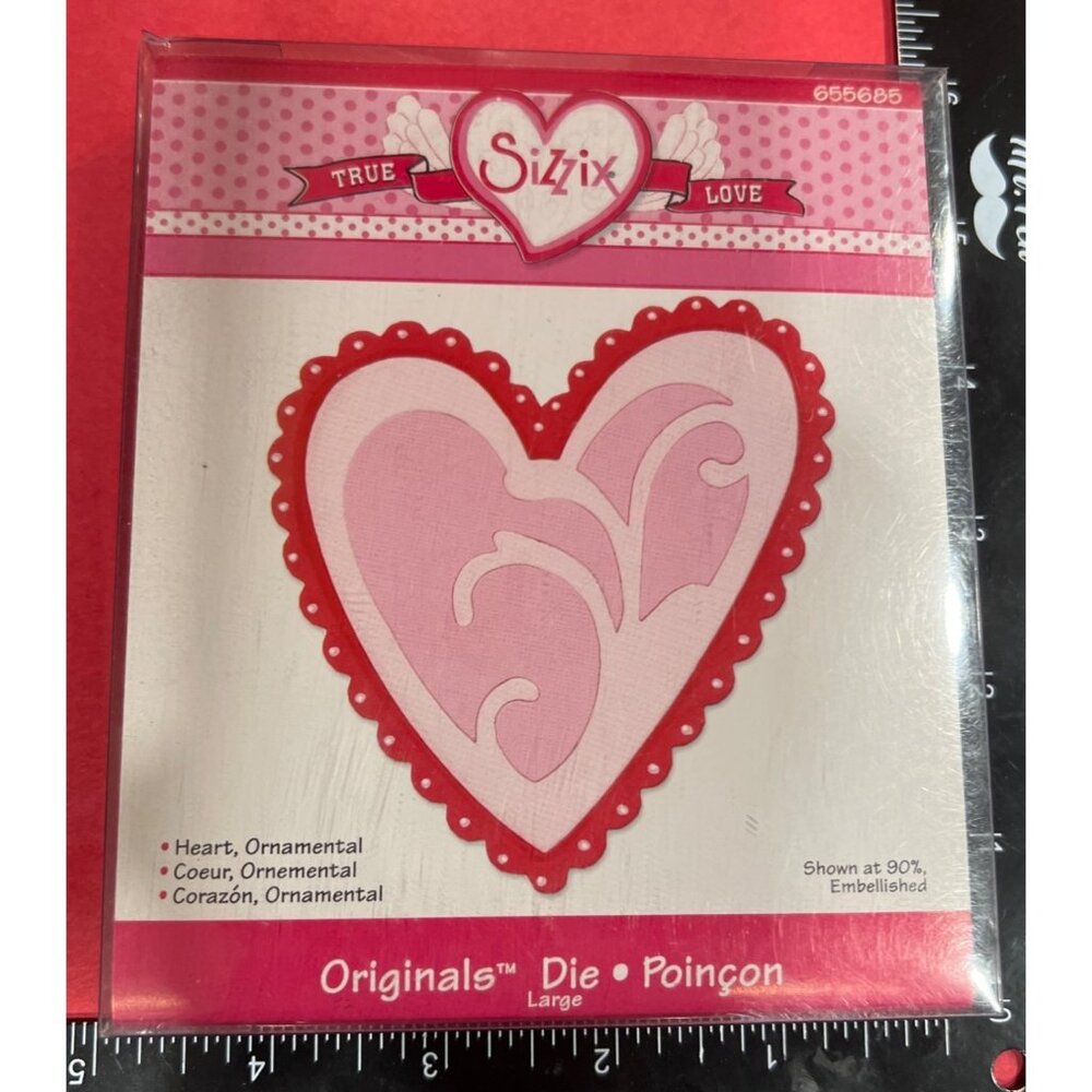 Sizzix Originals Die Heart Ornamental Valentines 655685 Scrappy Cat